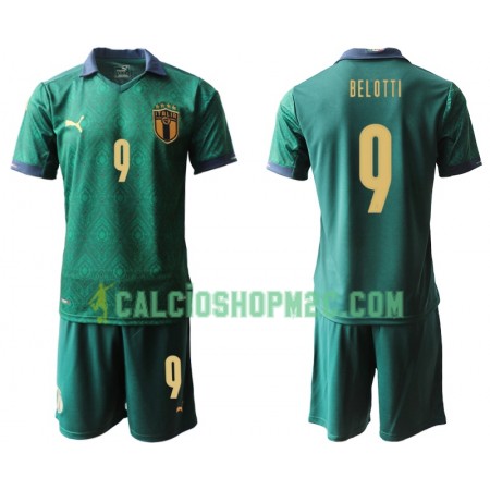 Italia Andrea Belotti 9 Bambino Maglia Terza Euro 2020 Manica Corta (+ Pantaloncini)